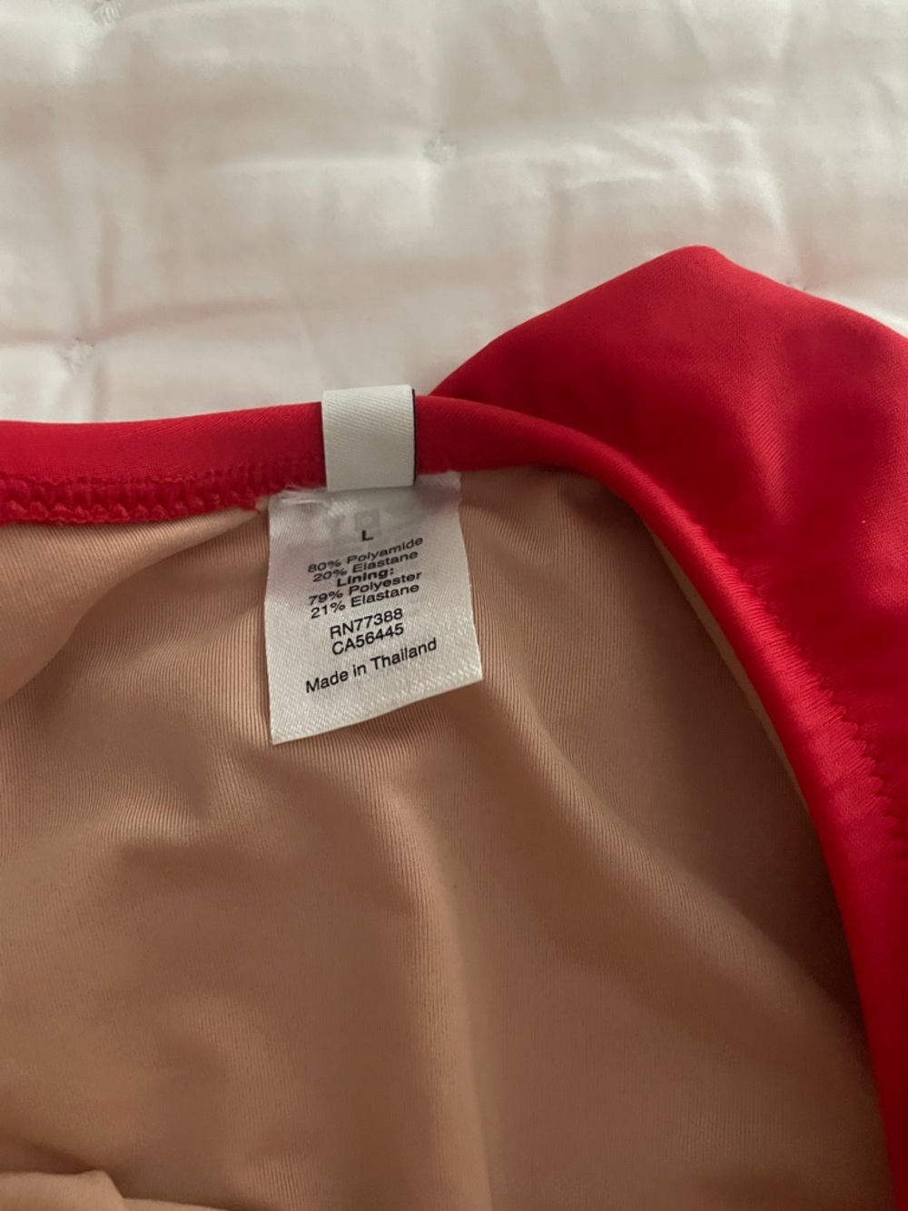 J. Crew Red One-Shoulder Ruffle One-Piece Swimsuit - Picture 3 of 4